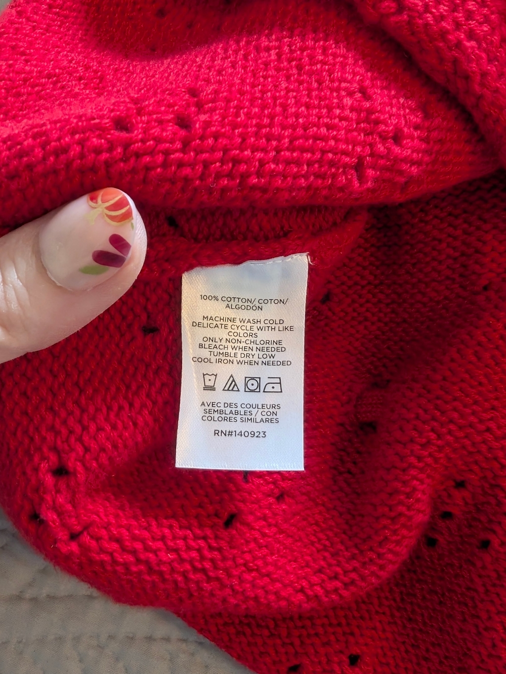 LOFT Red Knit Button-Front Tank with Drawstring NWOT - Picture 4 of 4